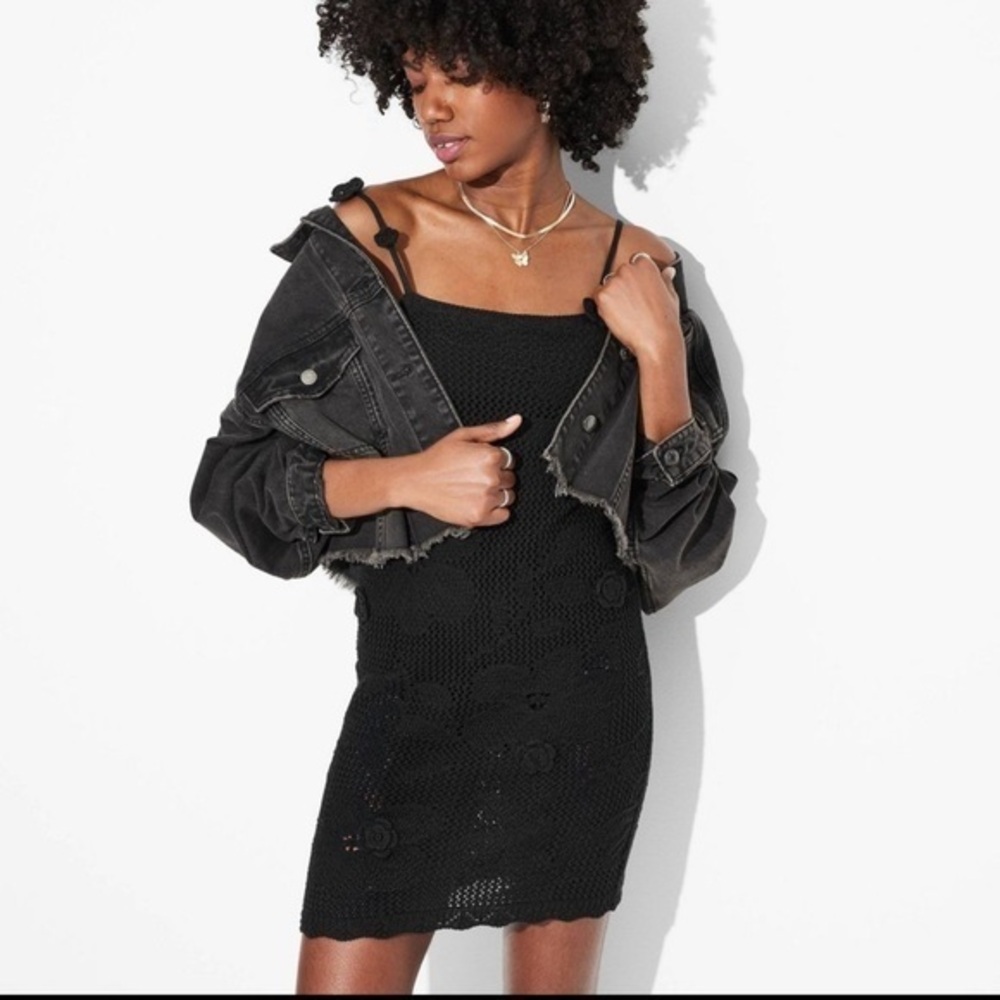 NWT Wild Fable Women's Rosette Mini Sweater Dress